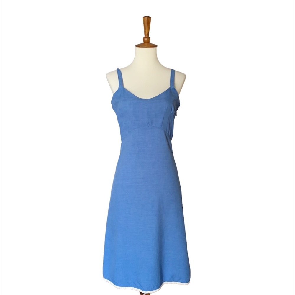 1791 Supply & Co Slip Dress Chambray Blue Size Small‎